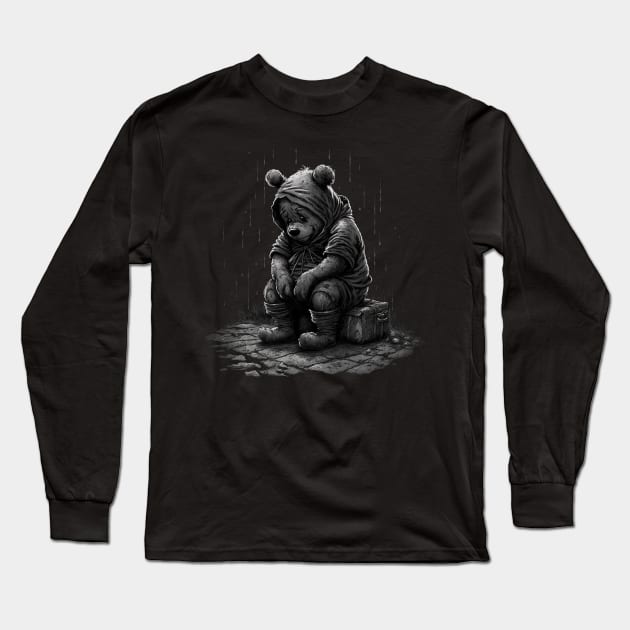 Sad Pooh Long Sleeve T-Shirt by nickedenholm